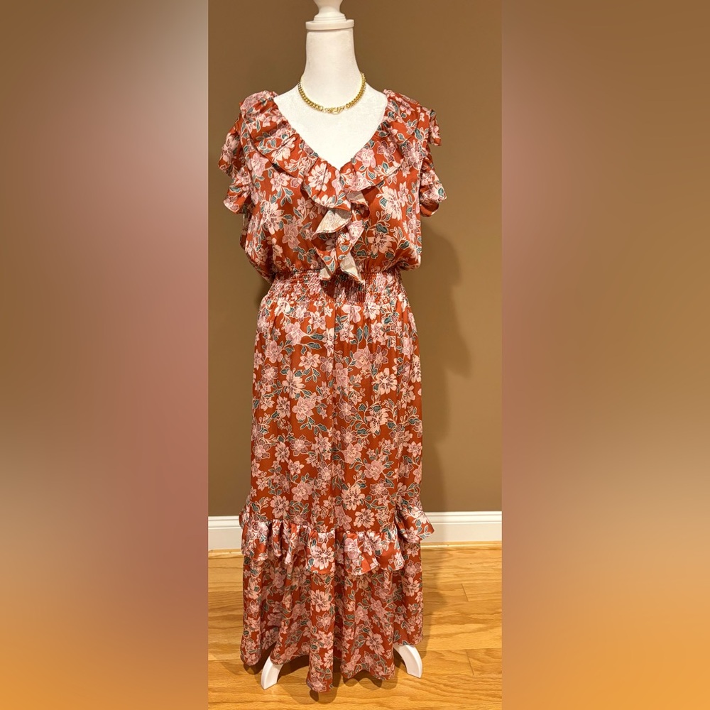 Heartloom Terracotta Floral Dress